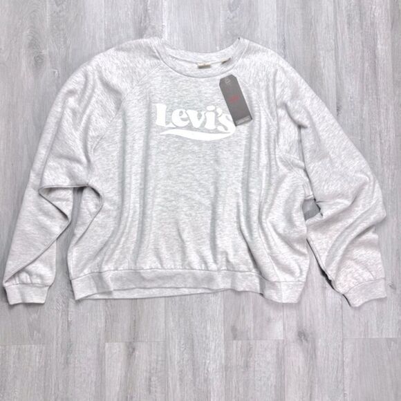 Levi's Tops - Levi’s Logo Gray Pullover Sweatshirt 2X